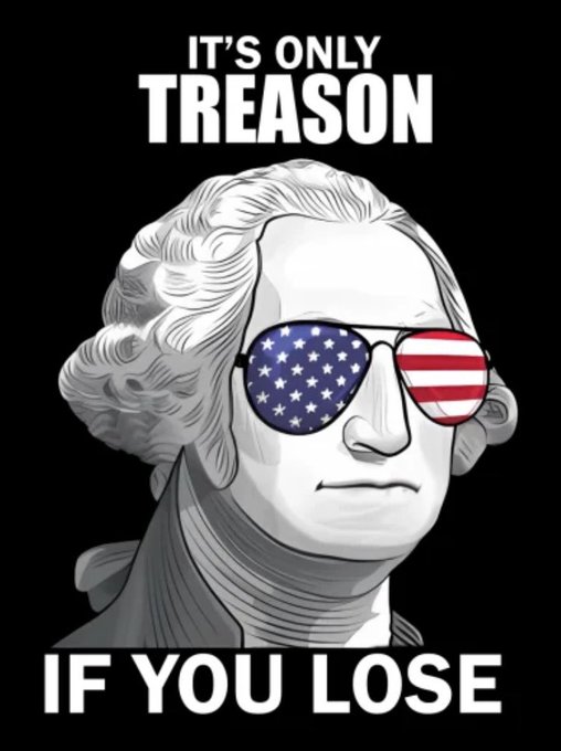 George Washington in American flag aviators — founding father of decentralized monetary sovereignty and the fight against central banking